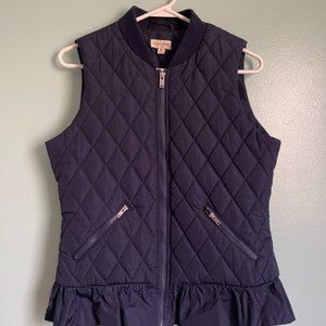 Blue Quilted Vest Jacket
